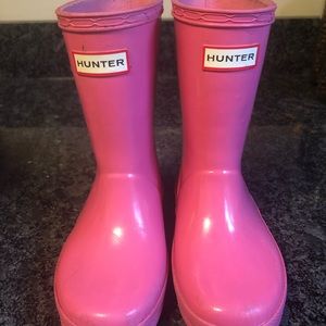 Hunter rain boots - Girls Size 8 Gloss Pink